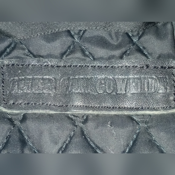 Vintage 70s AMF Harley Davidson Leather Motorcycle Jacket Size 42 Black - Picture 2 of 6